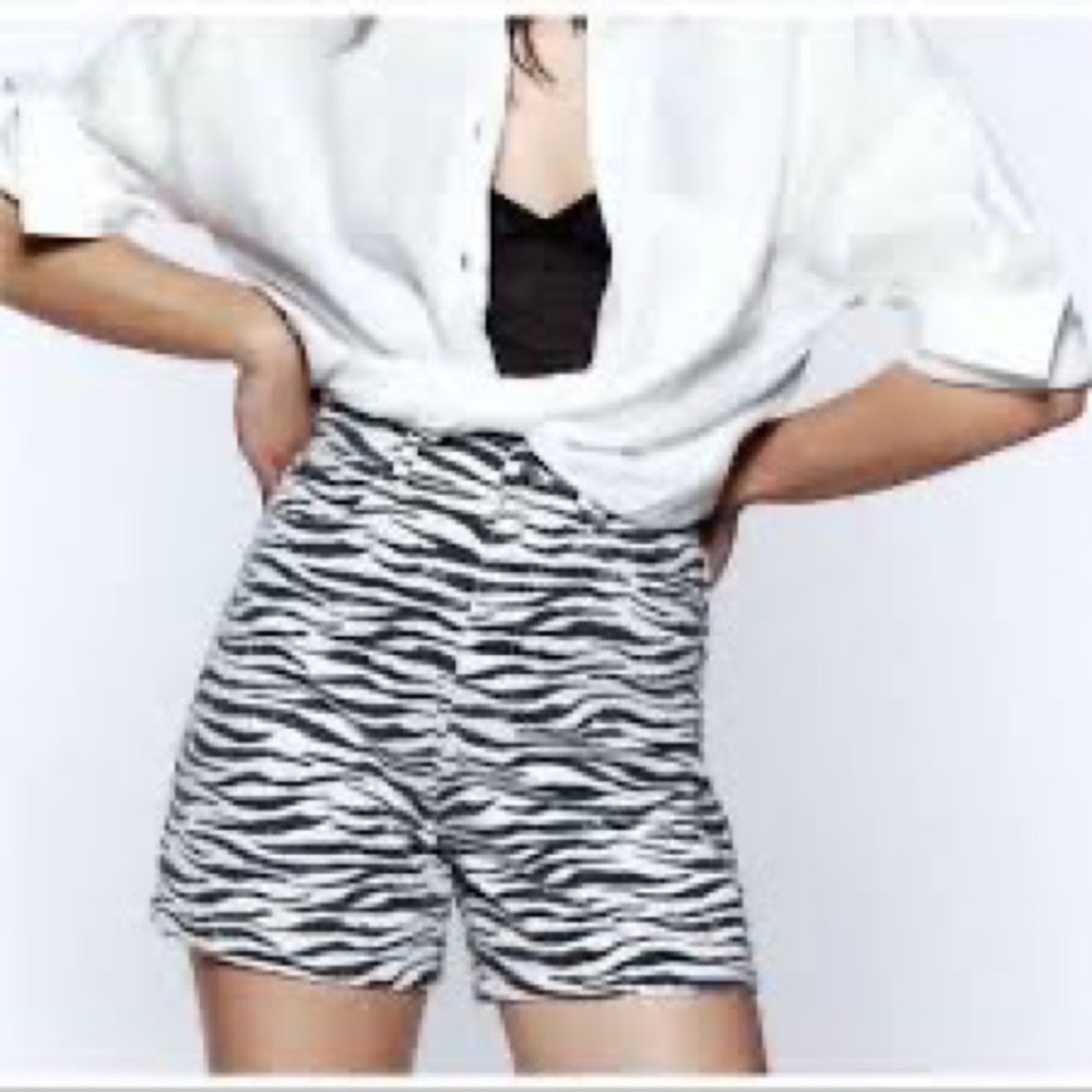 Zara high waisted jean shorts